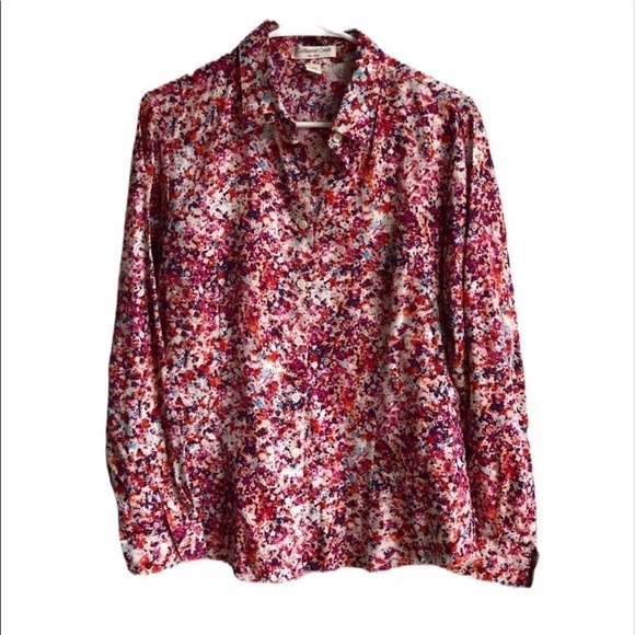 Coldwater creek floral print long sleeve b… - Picture 1 of 5
